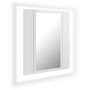 Armario espejo de baño LED acrílico blanco brillo 40x12x45 cm de vidaXL, Tocadores de baño - Ref: Foro24-804953, Precio: 47,7...