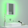Armario espejo de baño LED acrílico blanco brillo 40x12x45 cm de vidaXL, Tocadores de baño - Ref: Foro24-804953, Precio: 47,7...