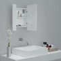 Armario espejo de baño LED acrílico blanco brillo 40x12x45 cm de vidaXL, Tocadores de baño - Ref: Foro24-804953, Precio: 47,7...