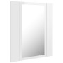 Armario espejo de baño LED acrílico blanco brillo 40x12x45 cm de vidaXL, Tocadores de baño - Ref: Foro24-804953, Precio: 47,7...