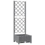 Jardinera con enrejado PP gris claro 40x40x121,5 cm de vidaXL, Maceteros y jardineras - Ref: Foro24-153269, Precio: 39,24 €, ...
