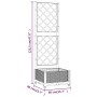 Jardinera con enrejado PP gris claro 40x40x121,5 cm de vidaXL, Maceteros y jardineras - Ref: Foro24-153269, Precio: 39,24 €, ...