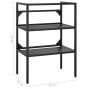 Estructura de lavabo de hierro negro 59x38x83 cm de vidaXL, Tocadores de baño - Ref: Foro24-338488, Precio: 102,15 €, Descuen...