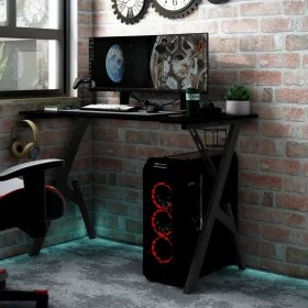 Escritorio gaming con patas forma Y negro 110x60x75cm de vidaXL, Escritorios - Ref: Foro24-325406, Precio: 106,67 €, Descuent...