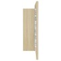Armario espejo de baño LED acrílico roble Sonoma 90x12x45 cm de vidaXL, Tocadores de baño - Ref: Foro24-804975, Precio: 50,51...