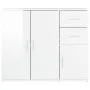 Glossy white plywood sideboard 91x29.5x75 cm by vidaXL, Sideboards - Ref: Foro24-823271, Price: 99,10 €, Discount: %
