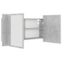 Armario espejo baño luz LED acrílico gris hormigón 90x12x45 cm de vidaXL, Tocadores de baño - Ref: Foro24-804976, Precio: 57,...