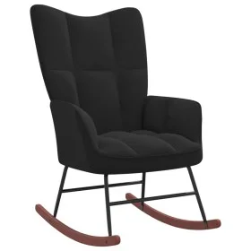 Silla mecedora de terciopelo negro de vidaXL, Mecedoras - Ref: Foro24-328145, Precio: 120,19 €, Descuento: %