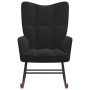 Silla mecedora de terciopelo negro de vidaXL, Mecedoras - Ref: Foro24-328145, Precio: 118,30 €, Descuento: %