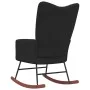 Silla mecedora de terciopelo negro de vidaXL, Mecedoras - Ref: Foro24-328145, Precio: 120,19 €, Descuento: %