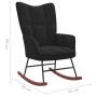 Silla mecedora de terciopelo negro de vidaXL, Mecedoras - Ref: Foro24-328145, Precio: 118,30 €, Descuento: %