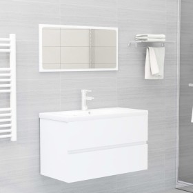 Juego de muebles de baño madera de ingeniería blanco de vidaXL, Muebles de baño - Ref: Foro24-3071684, Precio: 266,74 €, Desc...