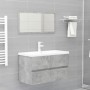 Juego de muebles de baño madera de ingeniería gris hormigón de vidaXL, Muebles de baño - Ref: Foro24-3071688, Precio: 255,90 ...