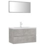 Juego de muebles de baño madera de ingeniería gris hormigón de vidaXL, Muebles de baño - Ref: Foro24-3071688, Precio: 255,90 ...
