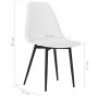Sillas de comedor 6 unidades blancas PP de vidaXL, Sillas de comedor - Ref: Foro24-3082341, Precio: 256,83 €, Descuento: %