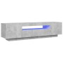 Mueble de TV con luces LED gris hormigón 160x35x40 cm de vidaXL, Muebles TV - Ref: Foro24-804431, Precio: 92,59 €, Descuento: %