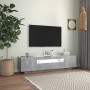 Mueble de TV con luces LED gris hormigón 160x35x40 cm de vidaXL, Muebles TV - Ref: Foro24-804431, Precio: 92,59 €, Descuento: %