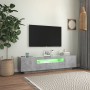 Mueble de TV con luces LED gris hormigón 160x35x40 cm de vidaXL, Muebles TV - Ref: Foro24-804431, Precio: 92,59 €, Descuento: %