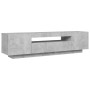 Mueble de TV con luces LED gris hormigón 160x35x40 cm de vidaXL, Muebles TV - Ref: Foro24-804431, Precio: 92,59 €, Descuento: %