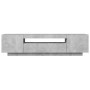 Mueble de TV con luces LED gris hormigón 160x35x40 cm de vidaXL, Muebles TV - Ref: Foro24-804431, Precio: 92,59 €, Descuento: %