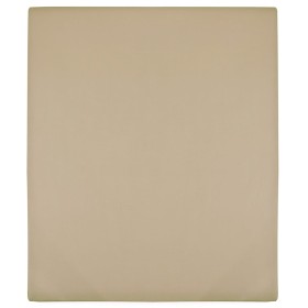 Sábana bajera jersey algodón gris taupe 180x200 cm de vidaXL, Sábanas - Ref: Foro24-136228, Precio: 19,28 €, Descuento: %