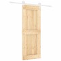Puerta corredera con herrajes madera maciza de pino 80x210 cm de vidaXL, Puertas - Ref: Foro24-3203220, Precio: 196,92 €, Des...