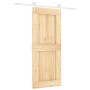 Puerta corredera con herrajes madera maciza de pino 85x210 cm de vidaXL, Puertas - Ref: Foro24-3203221, Precio: 199,09 €, Des...