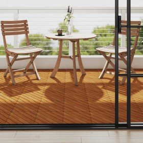 Baldosas de terraza 10 uds madera maciza de acacia 30x30 cm en Materiales de construcción | Comprar online en Foru.es
