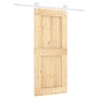 Puerta corredera con herrajes madera maciza de pino 90x210 cm de vidaXL, Puertas - Ref: Foro24-3203222, Precio: 206,86 €, Des...