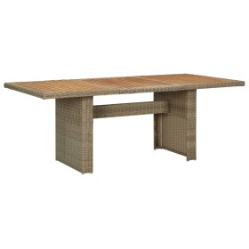 Mesa de comedor de jardín ratán sintético marrón 200x100x74 cm en Mesas de jardín | Comprar online en Foru.es