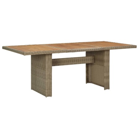 Mesa de comedor de jardín ratán sintético marrón 200x100x74 cm en Mesas de jardín | Comprar online en Foru.es