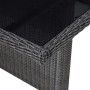 Mesa comedor jardín vidrio ratán sintético negro 200x100x74 cm en Mesas de jardín | Comprar online en Foru.es