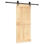 Puerta corredera con herrajes madera maciza de pino 90x210 cm de vidaXL, Puertas - Ref: Foro24-3203233, Precio: 174,64 €, Des...