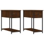 Mesitas noche 2 uds madera ingeniería marrón roble 30x60x60 cm de vidaXL, Mesitas de noche - Ref: Foro24-826062, Precio: 64,8...