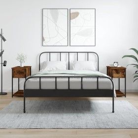 Mesitas noche 2 uds madera ingeniería roble ahumado 30x60x60 cm de vidaXL, Mesitas de noche - Ref: Foro24-826058, Precio: 46,...