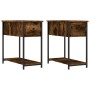 Mesitas noche 2 uds madera ingeniería roble ahumado 30x60x60 cm de vidaXL, Mesitas de noche - Ref: Foro24-826058, Precio: 46,...