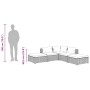 Set sofás de jardín 5 piezas y cojines ratán sintético marrón en Conjuntos de jardín | Comprar online en Foru.es