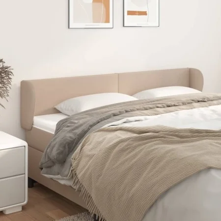 Cappuccino synthetic leather headboard 203x23x78/88 cm by vidaXL, Headboards and footboards - Ref: Foro24-3116977, Price: 71,...