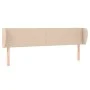 Cappuccino synthetic leather headboard 203x23x78/88 cm by vidaXL, Headboards and footboards - Ref: Foro24-3116977, Price: 71,...