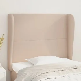 Cabecero con orejas cuero sintético capuchino 103x23x118/128 cm de vidaXL, Cabeceros y pies de cama - Ref: Foro24-3117765, Pr...