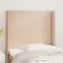 Headboard with ears cappuccino synthetic leather 103x16x118/128 cm by vidaXL, Headboards and footboards - Ref: Foro24-3119389...