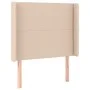 Headboard with ears cappuccino synthetic leather 103x16x118/128 cm by vidaXL, Headboards and footboards - Ref: Foro24-3119389...