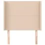 Headboard with ears cappuccino synthetic leather 103x16x118/128 cm by vidaXL, Headboards and footboards - Ref: Foro24-3119389...