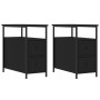Mesitas de noche 2 uds madera de ingeniería negra 30x60x60 cm de vidaXL, Mesitas de noche - Ref: Foro24-826064, Precio: 103,4...