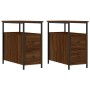 Mesitas noche 2 uds madera ingeniería marrón roble 30x60x60 cm de vidaXL, Mesitas de noche - Ref: Foro24-826072, Precio: 90,5...