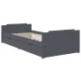 Estructura cama con cajones madera maciza de pino gris 90x200cm de vidaXL, Camas y somieres - Ref: Foro24-322163, Precio: 212...