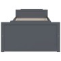 Estructura cama con cajones madera maciza de pino gris 90x200cm de vidaXL, Camas y somieres - Ref: Foro24-322163, Precio: 192...