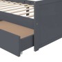 Estructura cama con cajones madera maciza de pino gris 90x200cm de vidaXL, Camas y somieres - Ref: Foro24-322163, Precio: 192...