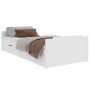 Estructura cama cajones madera maciza de pino blanco 90x200 cm de vidaXL, Camas y somieres - Ref: Foro24-322160, Precio: 179,...