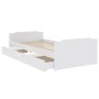 Estructura cama cajones madera maciza de pino blanco 90x200 cm de vidaXL, Camas y somieres - Ref: Foro24-322160, Precio: 179,...